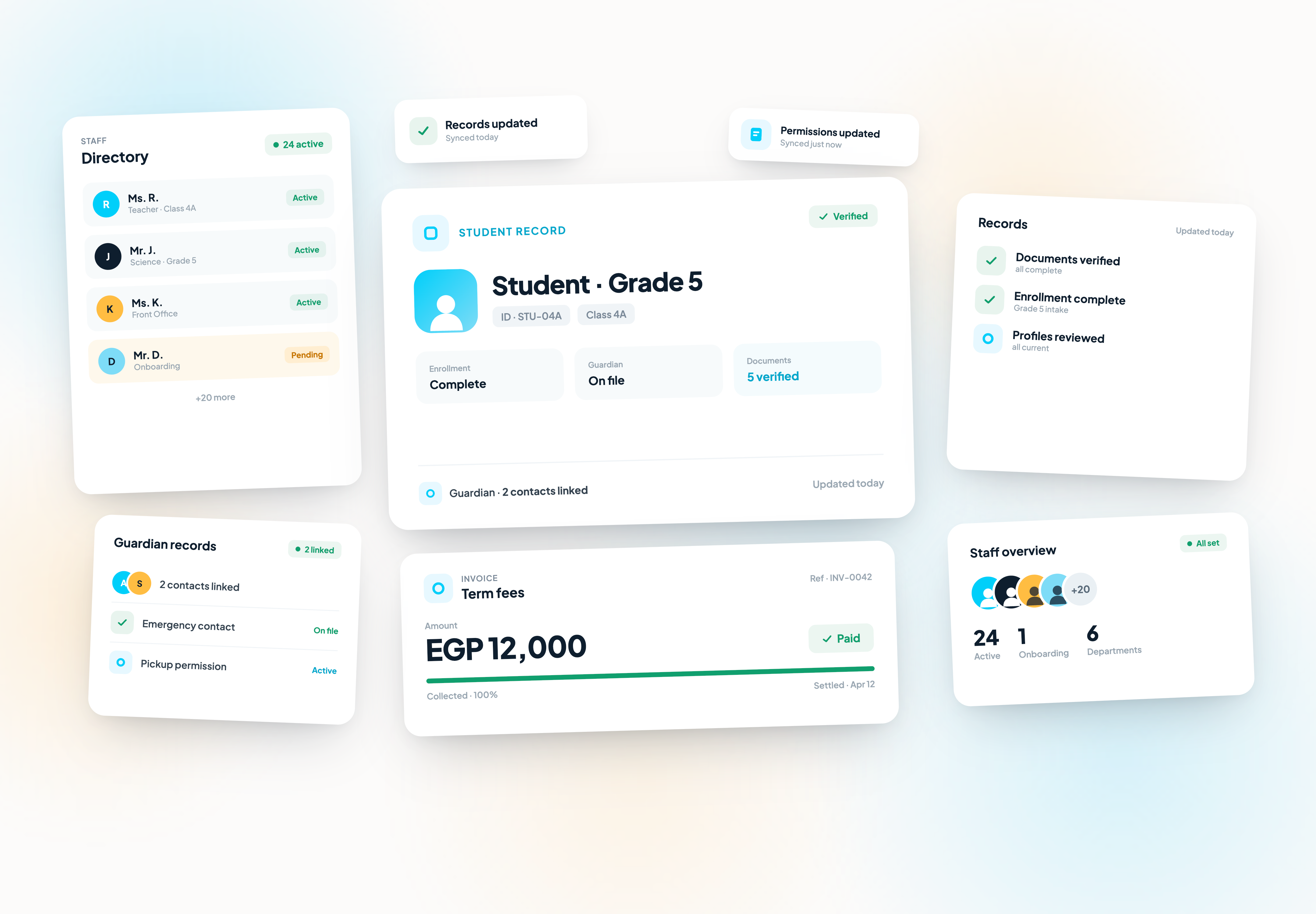 Coligo school administration — student records, fees, and staff management